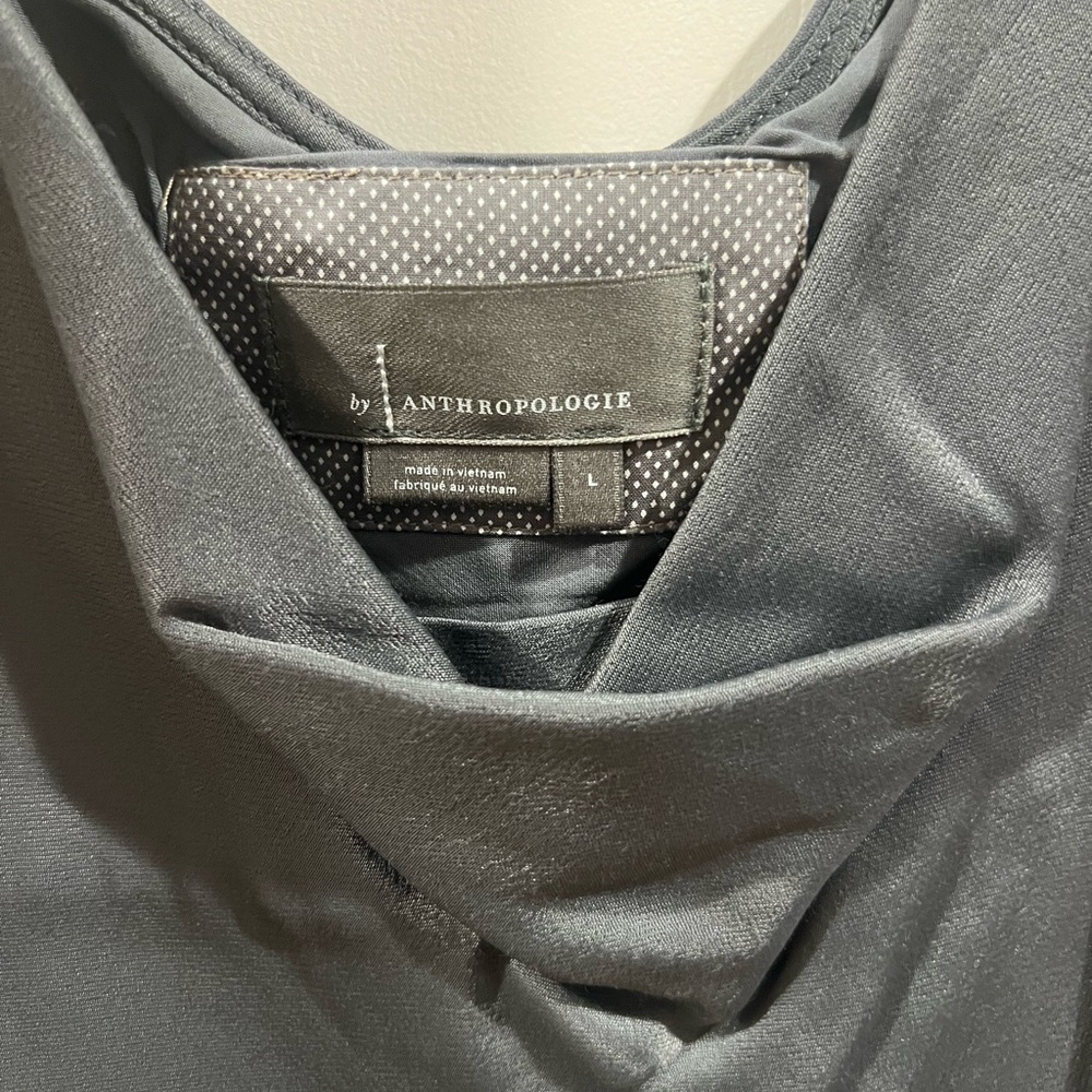 Anthropologie The Elyse Slip Dress in Carbon NWT size L - Picture 7 of 7